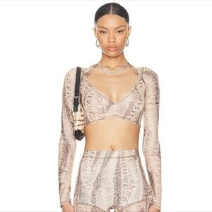 NWT $348 KNWLS for FWRD Infinity Top in Crushed Snakeskin Medium